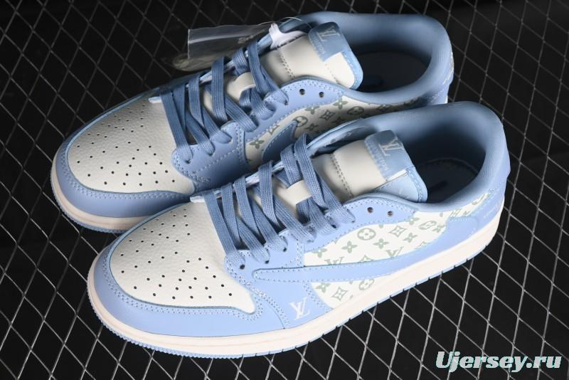 Nike Travis Scott x Fragment Design x Air Jordan 1 Low OG SP AJ1 University Blue - LX1988-104