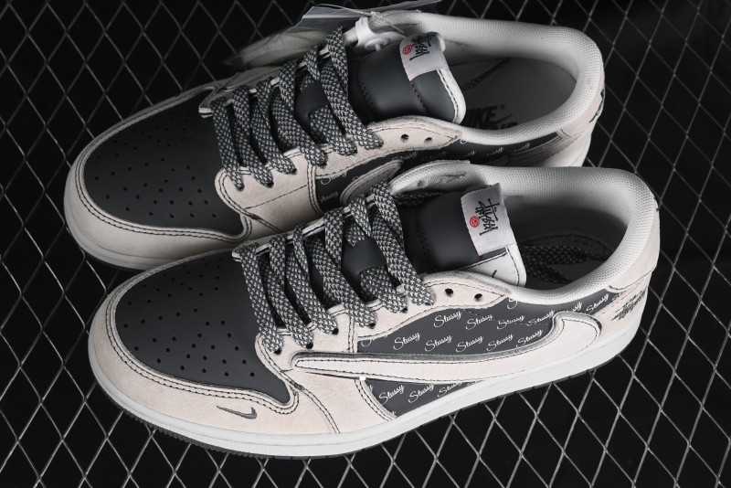 Nike Travis Scott x Fragment Design x Air Jordan 1 Low OG SP AJ1 Retro Sneakers - XZ3398-002