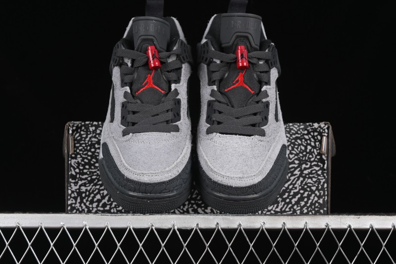 Nike Jordan Spizike Low AJ Hybrid Elements Black Grey Crack Leather Casual Sneakers - FQ1759-002