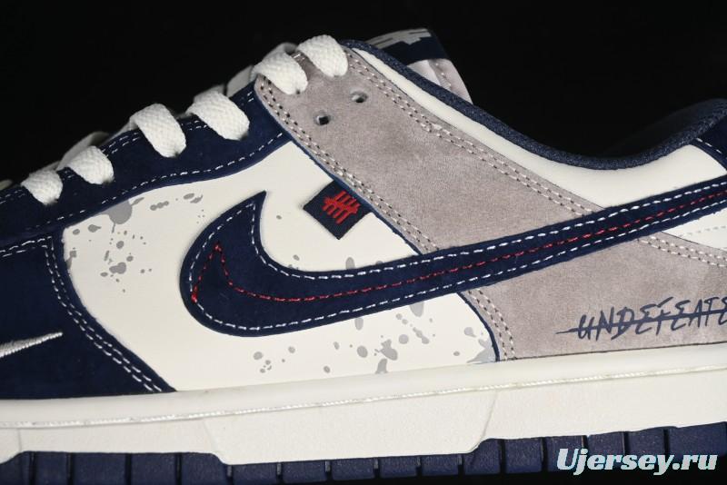 Nike SB Dunk Low UN Collaboration - Splatter Navy Swoosh Anniversary Custom Low-Top Casual Skate Shoes - DJ2024-041