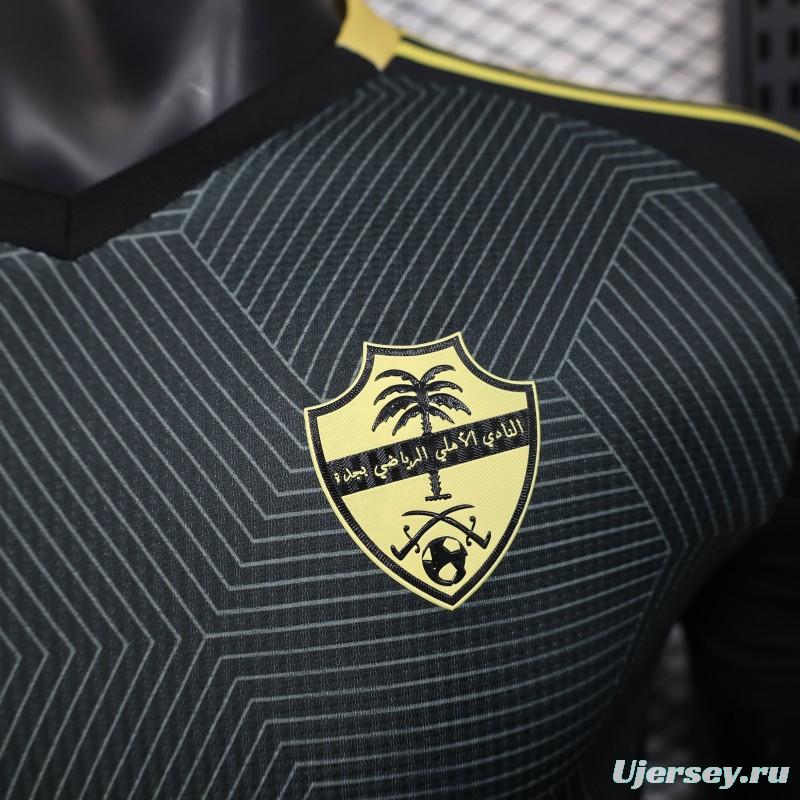 Player Version 25/26 Al-Ahli Saudi FC Black with Geometric Pattern Jersey