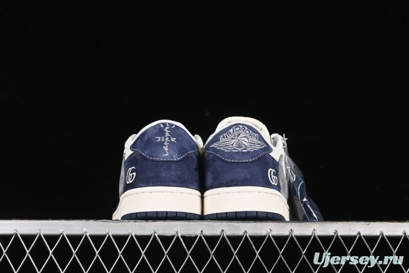 Nike Travis Scott x Fragment Design x Air Jordan 1 Low OG SP AJ1 Gucci Collaboration - XY2688-109