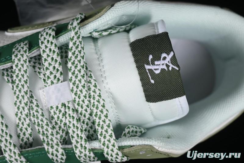 Nike SB Dunk Low Saint Laurent Series - White Green Swoosh Anniversary High-End Custom Low-Top Casual Sneakers - GF2409-170