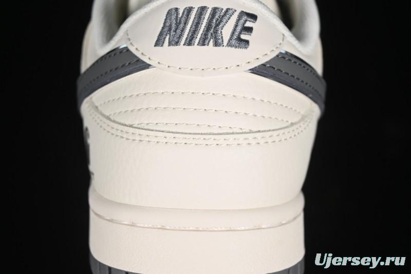 Nike SB Dunk Low Carhartt Collaboration - Off White Grey Swoosh Anniversary Custom Low-Top Casual Skate Shoes - SJ1089-006