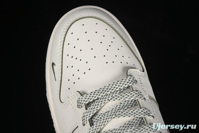 Nike SB Dunk Low Supreme The North Face Collaboration - Beige Green Reflective Swoosh Anniversary Custom Edition Low-Top Casual Skate Shoes - XX2025-638