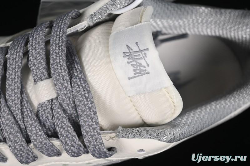 Nike Air Force 1 '07 Low Stussy Collaboration - Brushed Grey Low-Top Casual Sneakers - XZ3328-005