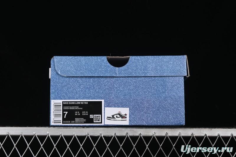Nike SB Dunk Low Levi's Collaboration - Black Printed Denim Anniversary Customized Low-Top Casual Sneakers - XX2025-109
