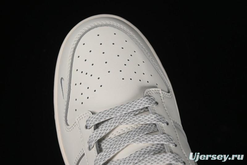 Nike SB Dunk Low Supreme The North Face Collaboration - Light Gray Reflective Swoosh Anniversary Custom Edition Low-Top Casual Skate Shoes - XX2025-628