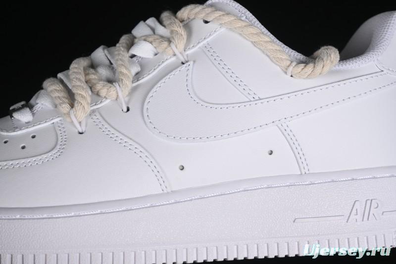 Nike Air Force 1 '07 Low White Deconstructed Casual Sneakers - CW2288-046