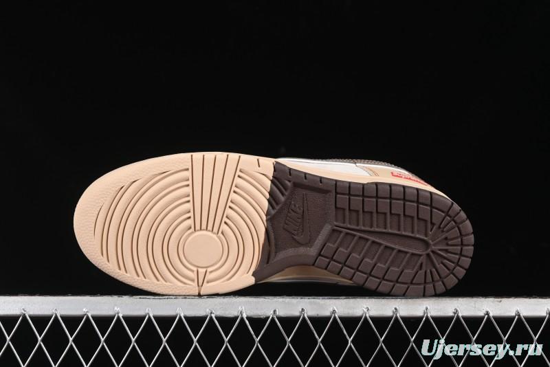 Nike SB Dunk Low SUP Collaboration - Distressed Black Swoosh Anniversary Custom Low-Top Skate Shoes - MM1089-021