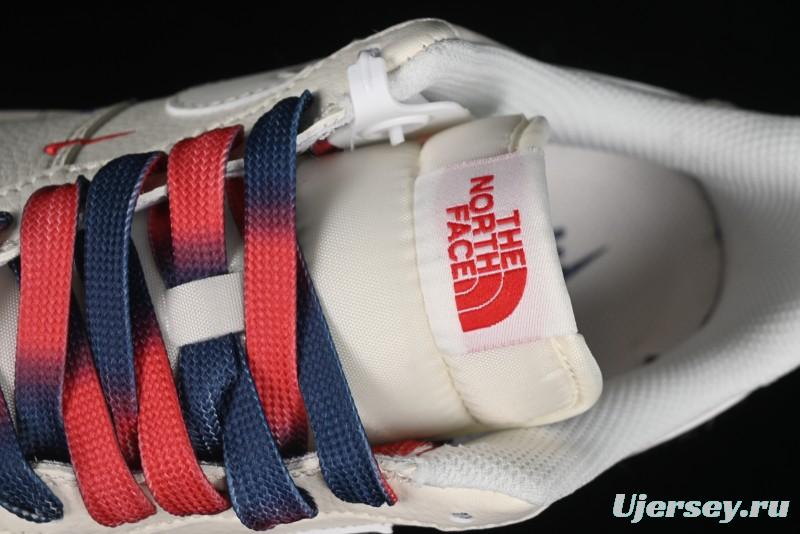 Nike Air Force 1 '07 Low The North Face Collaboration - White Red Blue Color Block Low-Top Casual Sneakers - XZ6188-010