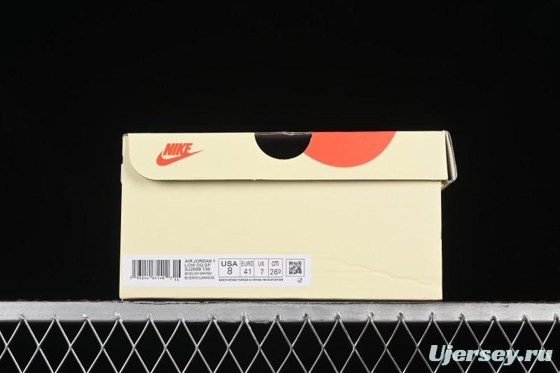 Nike Travis Scott x Fragment Design x Air Jordan 1 Low OG SP AJ1 Retro Sneakers - SJ2068-130
