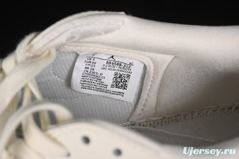 Nike Travis Scott x Fragment Design x Air Jordan 1 Low OG SP AJ1 Burberry Collaboration - BB6588-313