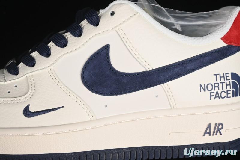 Nike Air Force 1 '07 Low The North Face Collaboration - White Blue Red Casual Sneakers - XZ6188-016