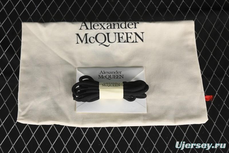 Alexander McQueen Flexion Retro Sneakers in Black with Diamond Grain Calfskin - 8.F6