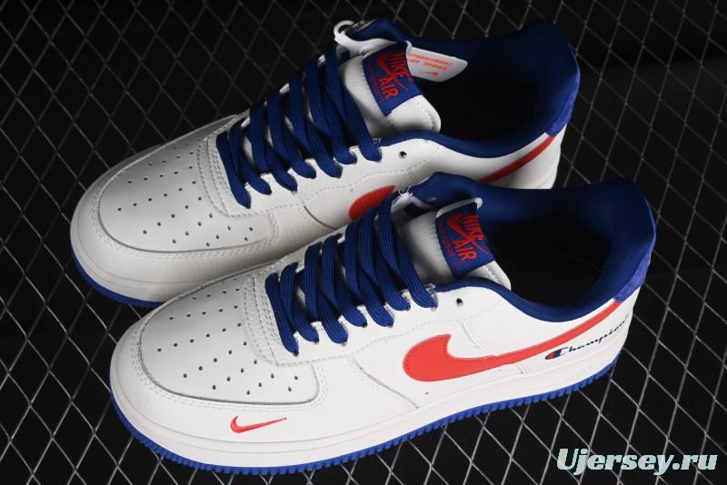 Nike Air Force 1 '07 Low Champion Collaboration - Blue White Red Low-Top Casual Sneakers - KK1988-002