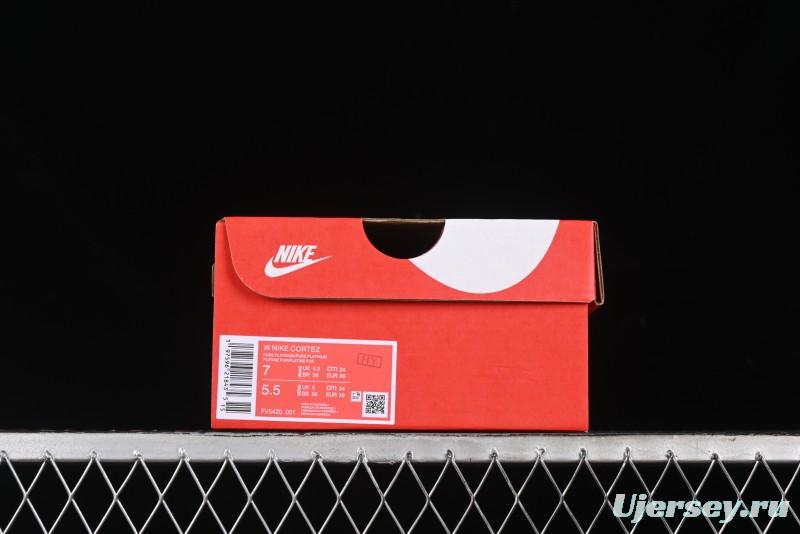 Nike Classic Cortez Leather Retro Running Shoes - FV5420-001