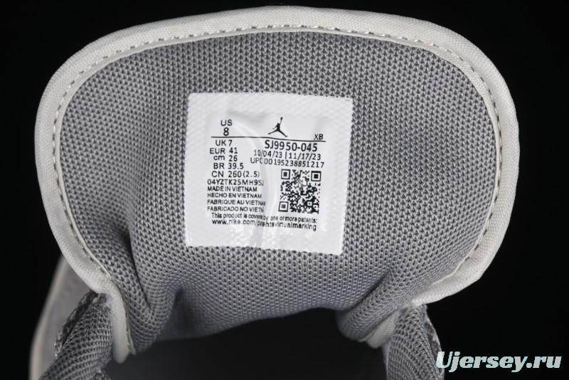 Nike Air Jordan 1 Low Stussy Collaboration - Light Bone Grey Dual-Tone Premium Custom Retro Basketball Shoes - SJ9950-045