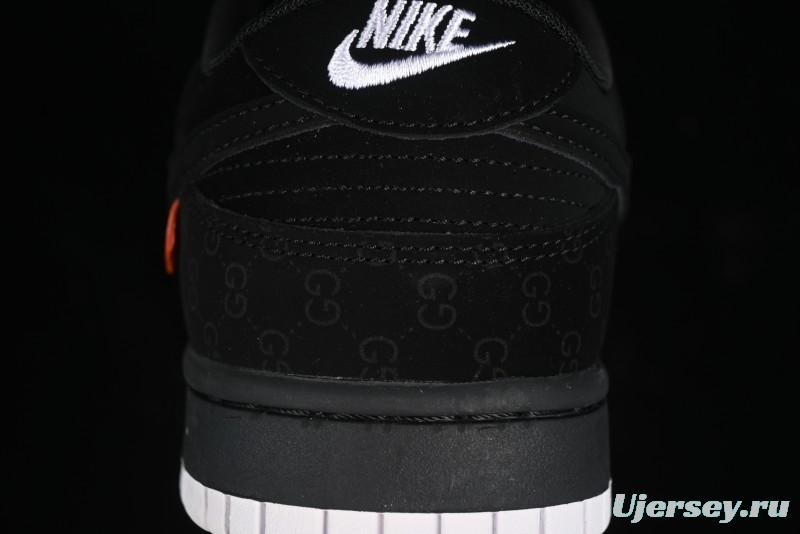 Nike SB Dunk Low Gucci Collaboration Dark Floral Pattern Anniversary Custom Low-Top Casual Sneakers - FC1688-140