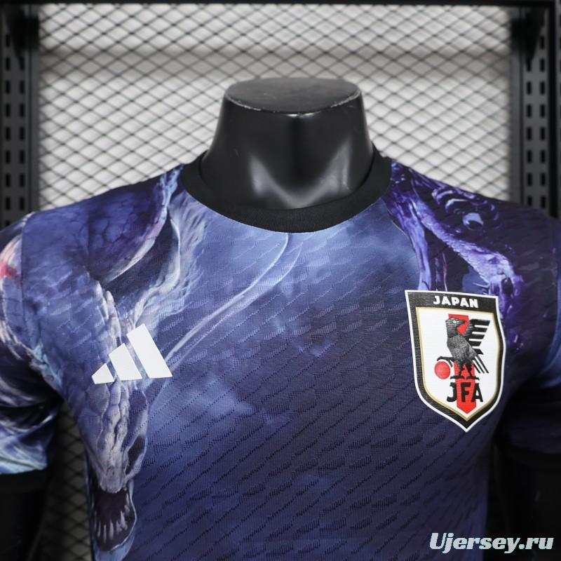 Player Version 2025 Japan NA ZHA Navy Blue with Dragon Jersey