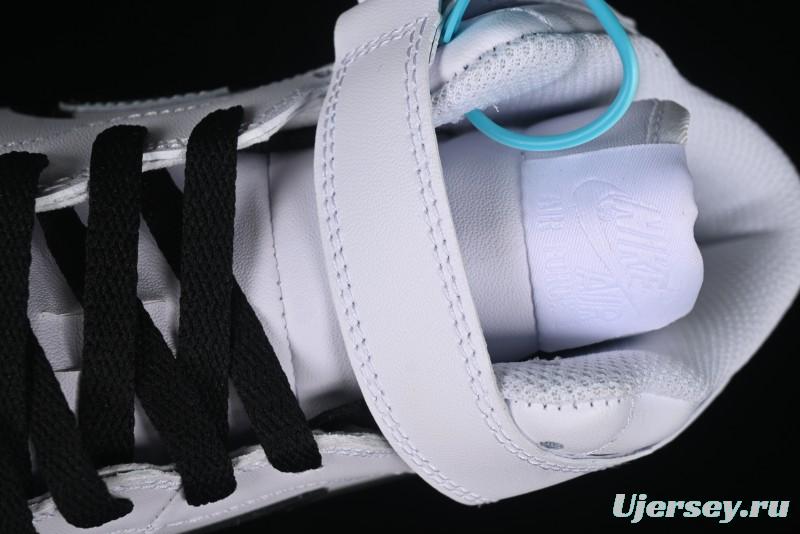 Nike Air Force 1 Mid Custom Hand-Painted Broken Three Hooks Shadow Spray-Painted Strap Mid-Top Casual Sneakers - CW2289-111