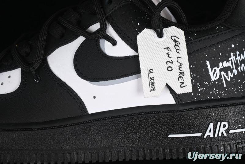 Nike Air Force 1 '07 Low Retro Street Spray White Peach Bubble Casual Sneakers - ZH0316-038