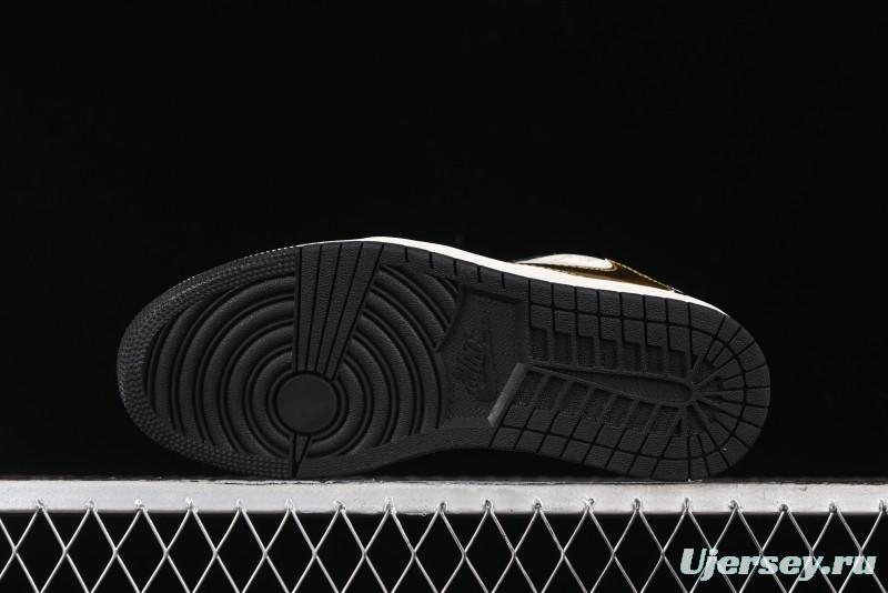 Nike Travis Scott x Fragment Design x Air Jordan 1 Low OG SP AJ1 Retro Sneakers with Dragon Scale Swoosh - XY2688-112