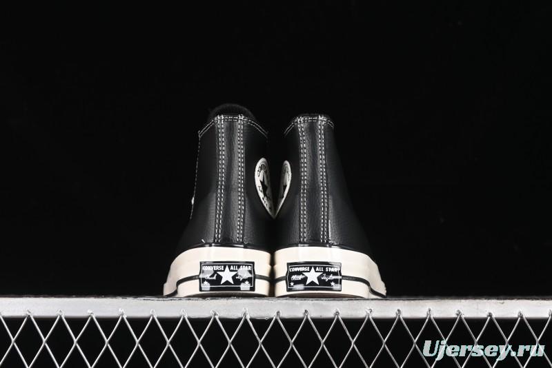 Converse Chuck 70s High Top Canvas Sneakers with Fur Lining in Black & White - A13863C