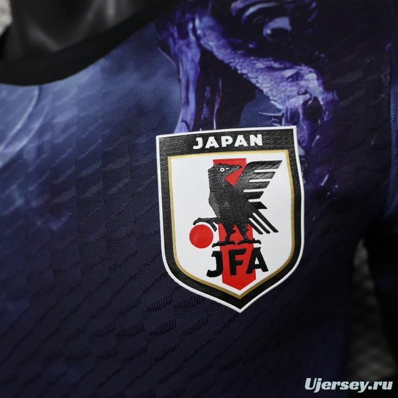 Player Version 2025 Japan NA ZHA Navy Blue with Dragon Jersey
