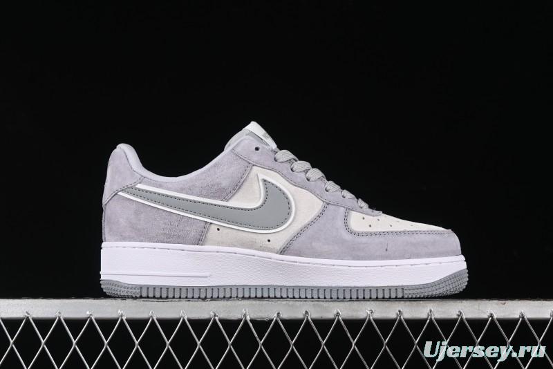 Nike Air Force 1 '07 Low The North Face Collaboration - Silver Grey Pigskin Sneakers - KK3333-004