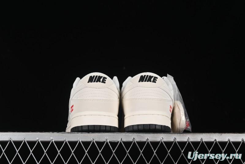 Nike SB Dunk Low Supreme Collaboration - Double Swoosh Dual Color Anniversary High-End Custom Low-Top Casual Skate Shoes - BB8675-112