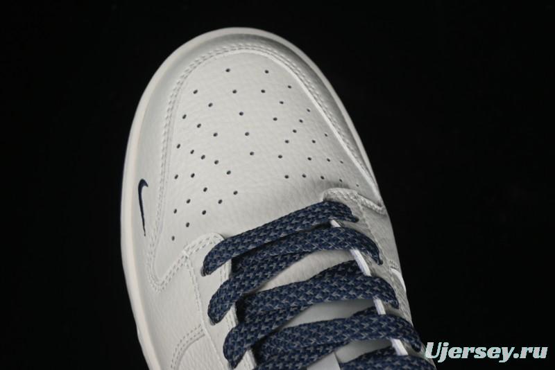 Nike SB Dunk Low Collaboration Three Swooshes Dark Blue Colorway Low-Top Casual Skateboarding Shoes - NK5639-327