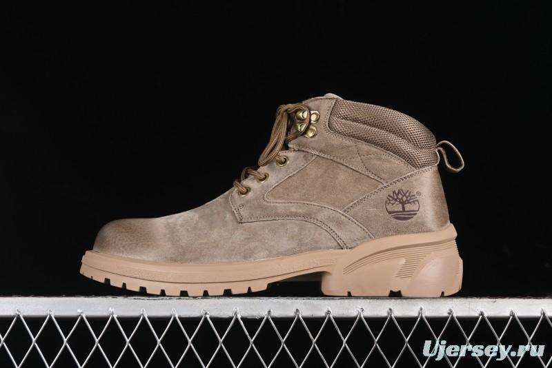 Timberland Outdoor Mid-Top Casual Chukka Boots with Premium Suede Leather and Anti-Odor Insole - TB10088KHAKI