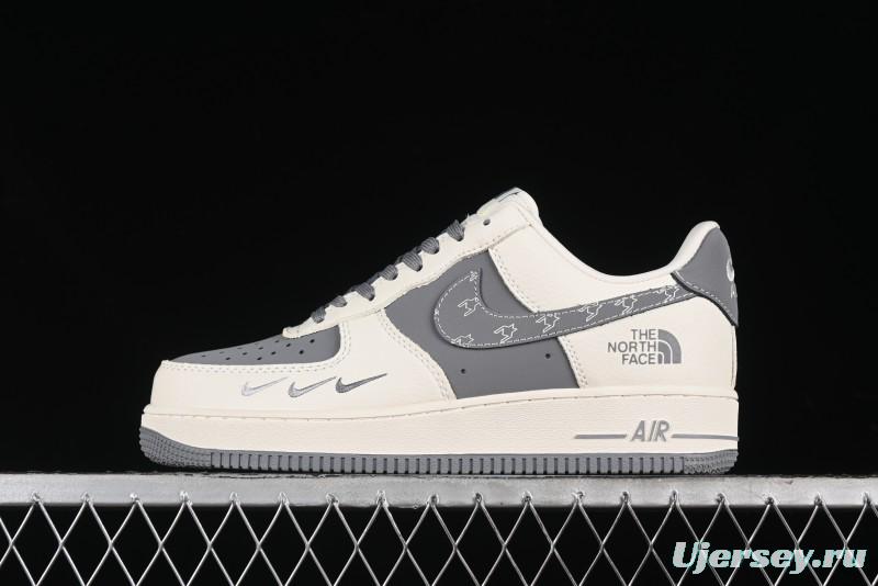 Nike Air Force 1 '07 Low The North Face Bear Collaboration - Beige Grey Swoosh Low-Top Casual Sneakers - KK1988-011