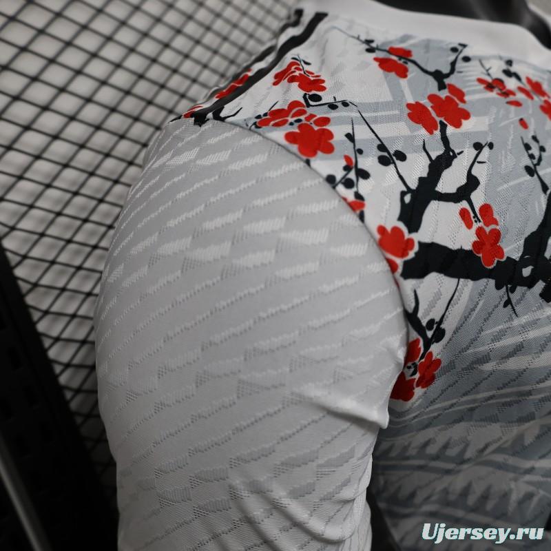 Player Version 2025 Japan White with Samurai & Cherry Blossom Jersey
