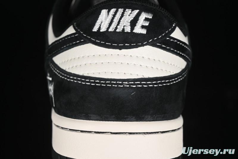 Nike SB Dunk Low Stussy Collaboration - Black Wukong Anniversary High-End Custom Low-Top Casual Sneakers - XX2025-555