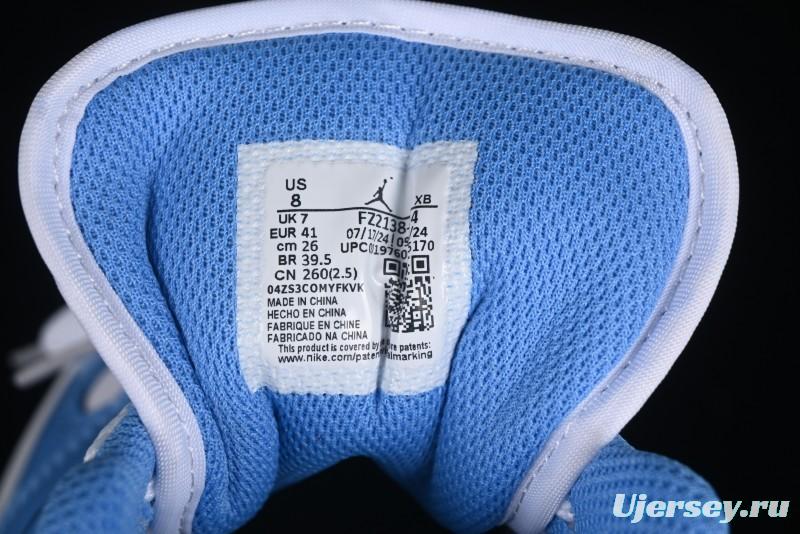 Nike Air Jordan 1 Low AJ1 Patent Leather Blue Casual Sneakers - FZ2138-114