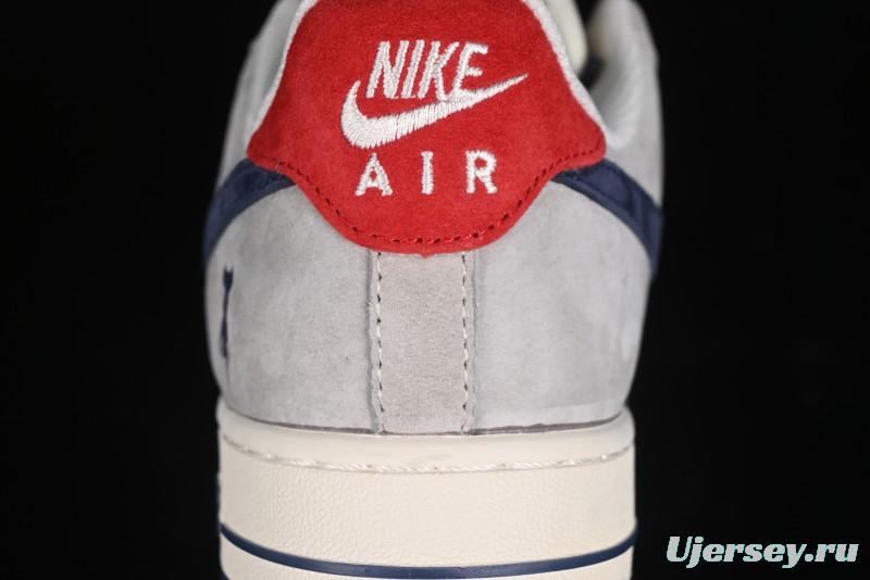 Nike Air Force 1 '07 Low Violent Bear Collaboration - Grey Blue Print Low-Top Casual Sneakers - SJ9188-001