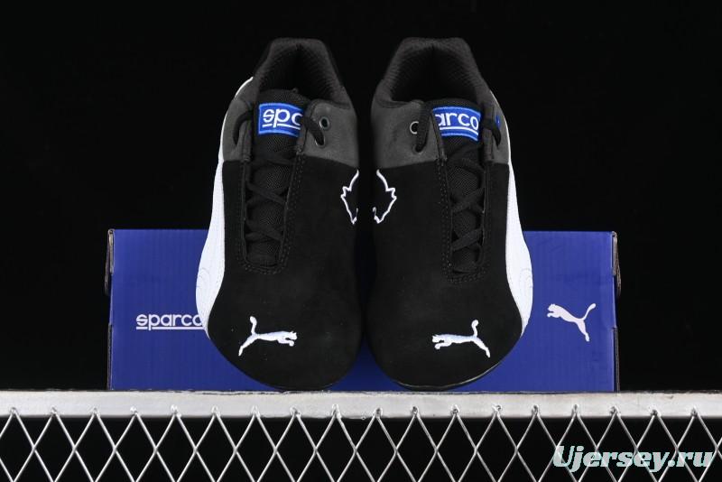 Puma Sparco Future Round Toe Lace-Up Leather Cowhide Fabric Low-Top Lifestyle Casual Shoes - 307936-01