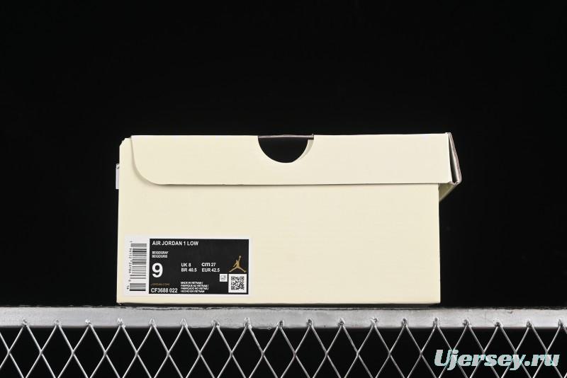Nike Air Jordan 1 Low OFF-WHITE Collaboration Retro Basketball Shoes - CF3688-022