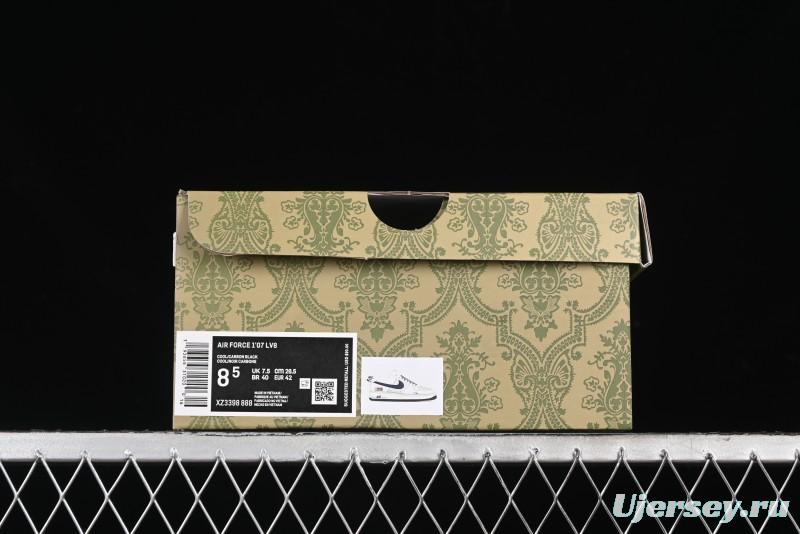 Nike Air Force 1 '07 Low Gucci Collaboration - Dark Blue Linen Casual Sneakers - XZ3398-888