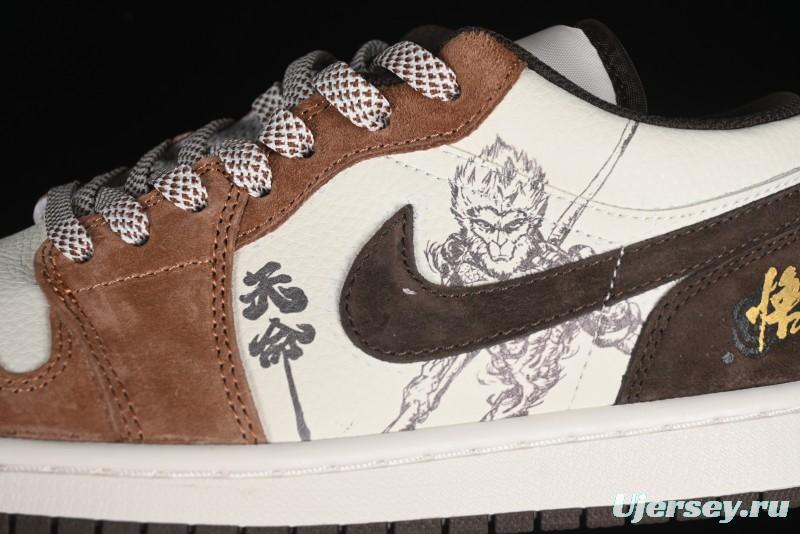 Nike Air Jordan 1 Low Retro Basketball Shoes Mythical Wukong Custom Design - DC2024-034
