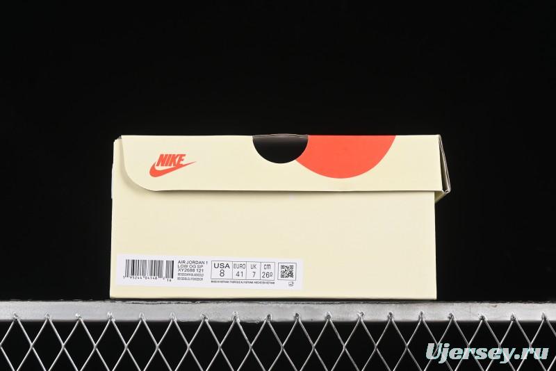 Nike Travis Scott x Fragment Design x Air Jordan 1 Low OG SP AJ1 Retro Sneakers - XY2688-121