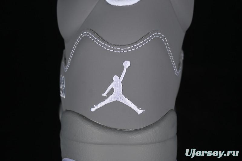 Nike Air Jordan 5 Retro Basketball Shoes with Grey Wolf Colorway - 136027-005