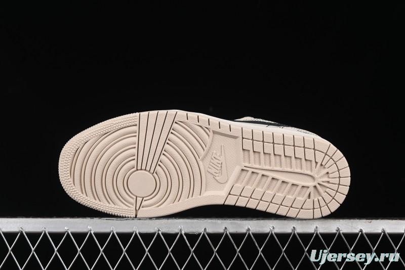 Nike Air Jordan 1 Low AJ1 The North Face Collaboration - Beige Coffee Retro Basketball Shoes - SJ9950-028