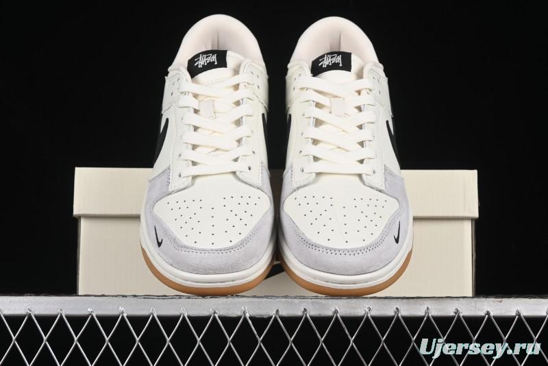 Nike SB Dunk Low Black 8 Collaboration - Beige Grey Black Gum Anniversary Custom Low-Top Casual Skate Shoes - CH6336-227