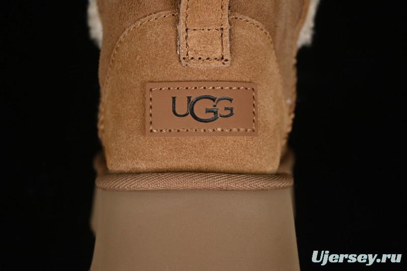 UGG Classic Mini II Shearling Lined Mini Boots with Pom Pom Detail - 1116109