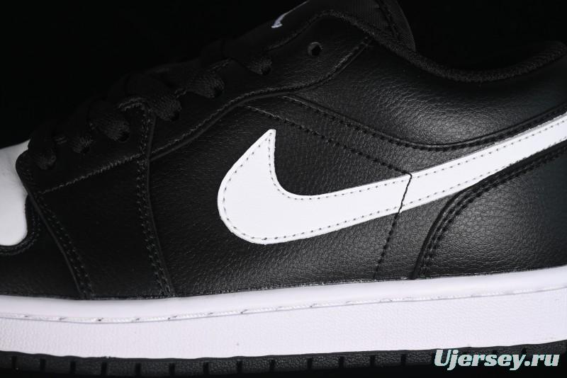 Nike Air Jordan 1 Low Retro Basketball Shoes in Black and White - 553558-043
