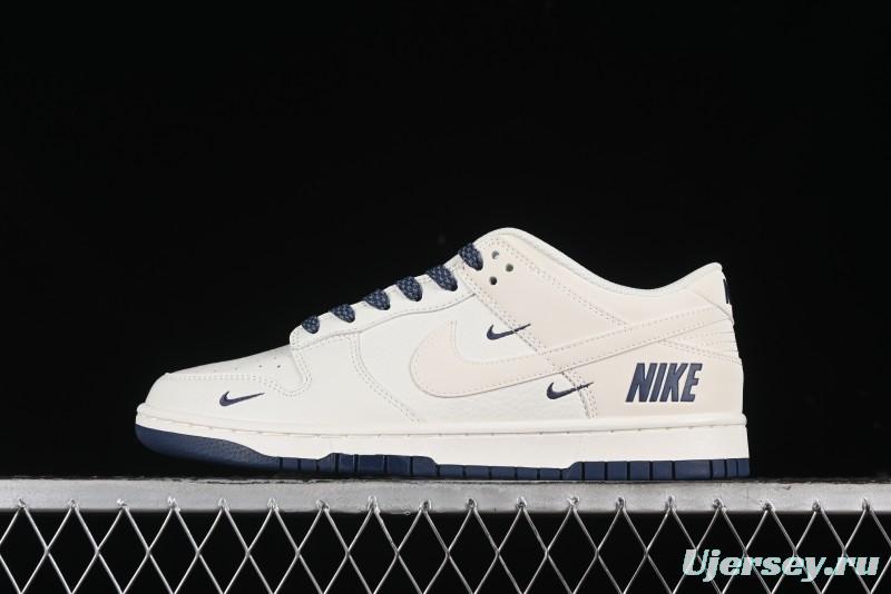 Nike SB Dunk Low Collaboration Three Swooshes Dark Blue Colorway Low-Top Casual Skateboarding Shoes - NK5639-327
