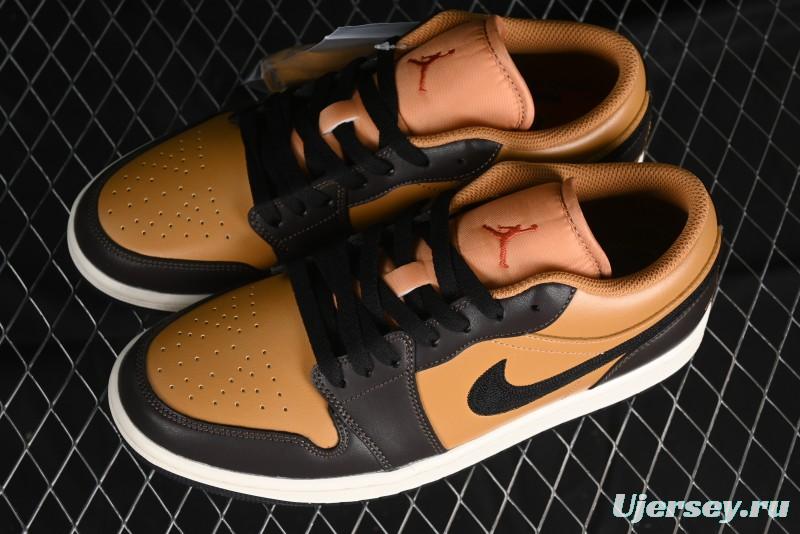 Nike Air Jordan 1 Low Flax/Baroque Brown Casual Basketball Shoes - HQ3603-201